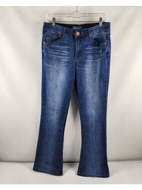 Democracy Jeans Womens 12 Blue Ab Solution Bootcut Flare Denim (32x31)